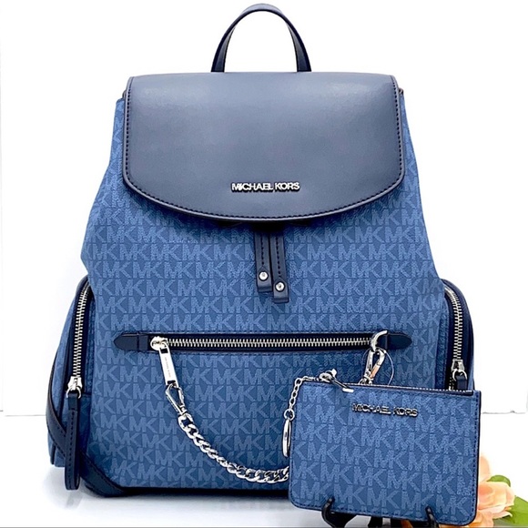 MICHAEL KORS SMALL TOP ZIP COINPOUCH DK CHAMBRAY - Picture 12 of 16